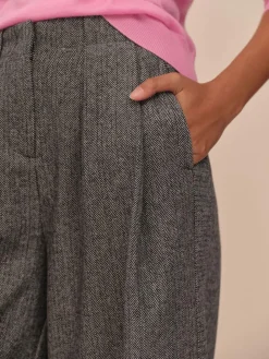 New Next N. Premium Herringbone Culottes With Wool Grey