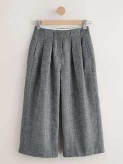 New Next N. Premium Herringbone Culottes With Wool Grey