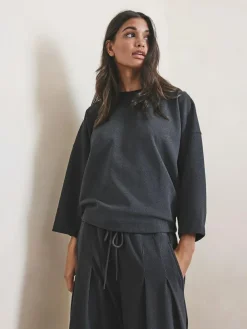 Next Grey N.Premium Brushed Wide Sweatshirt^Women Hoodies & Sweatshirts