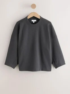 Next Grey N.Premium Brushed Wide Sweatshirt^Women Hoodies & Sweatshirts