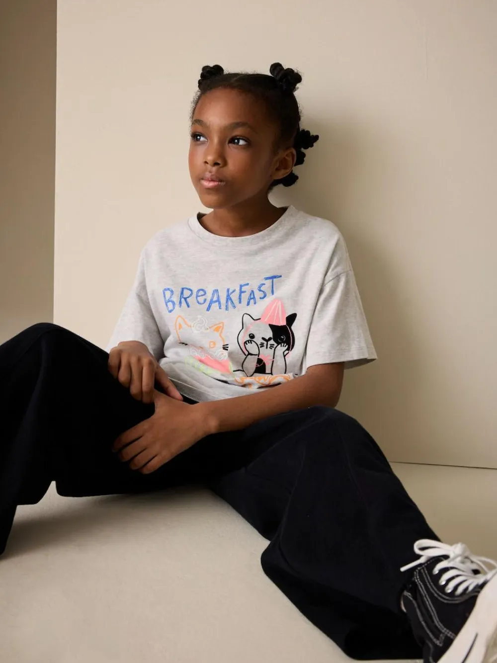 Discount Next Grey Pets Oversized Graphic Print T-Shirt (3-16yrs)