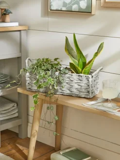 Next Plastic Wicker Small Storage Basket^ Storage & Organisation