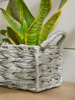 Next Plastic Wicker Small Storage Basket^ Storage & Organisation