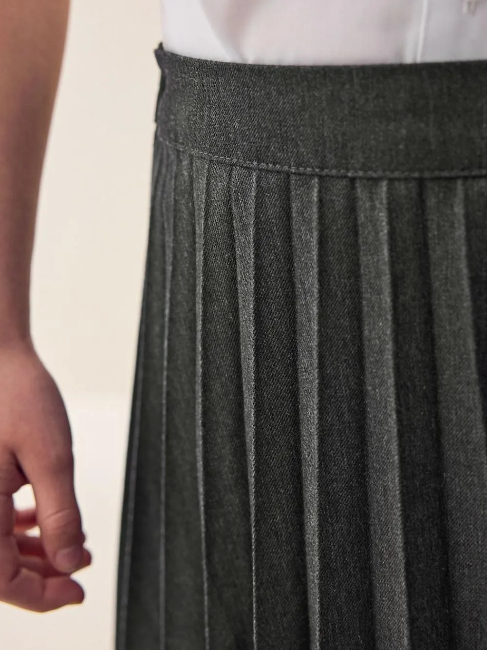 New Next Grey Pleat School Skirt (3-16yrs)