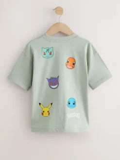 Next Grey Pokemon Multi Character Back Print T-Shirt (4-14yrs)^BOY Tops|T-Shirts