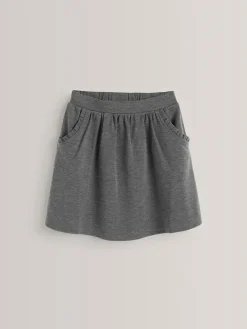 New Next Grey Pull-on Stretch School Skirt (3-16yrs)