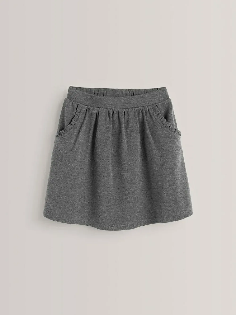 New Next Grey Pull-on Stretch School Skirt (3-16yrs)