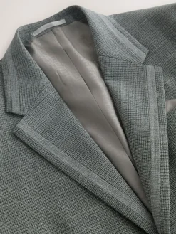 Next Regular Fit Contrast Fabric Detail Suit Jacket Grey