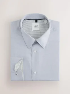 Discount Next Regular Fit Easy Care Single Cuff Smart Shirts 3 Pack Grey