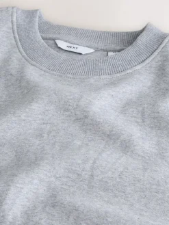 Next Grey Regular Fit Heavyweight Cotton Rich Crew Neck Sweatshirt^ Nightwear|Sweatshirts & Hoodies