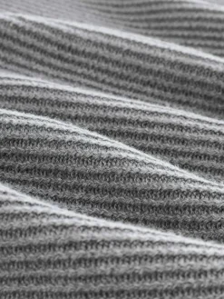 Outlet Next Regular Fit Rib Texture Mock Shirt Jumper Grey