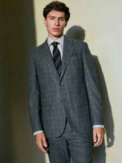 Clearance Next Grey Regular Fit Signature Reda Italian Wool Fabric Check Suit Jacket