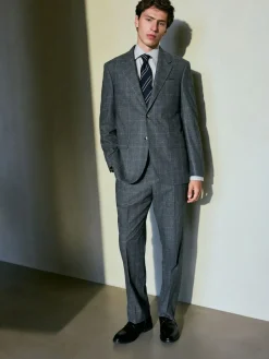 Clearance Next Grey Regular Fit Signature Reda Italian Wool Fabric Check Suit Jacket