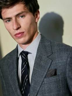 Clearance Next Grey Regular Fit Signature Reda Italian Wool Fabric Check Suit Jacket