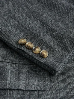 Clearance Next Grey Regular Fit Signature Reda Italian Wool Fabric Check Suit Jacket