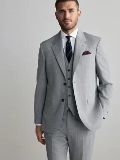 Discount Next Regular Fit Signature Nova Fides 100% Italian Wool Suit Jacket Grey