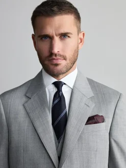 Discount Next Regular Fit Signature Nova Fides 100% Italian Wool Suit Jacket Grey