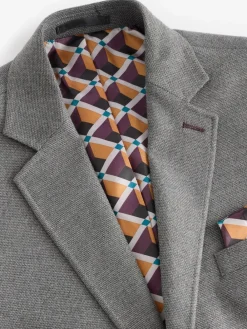 Next Regular Fit Textured Smart Blazer^ Coats & Jackets|Coats & Jackets