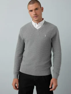 Next Regular Fit Textured Oxford Mock Shirt Jumper^ Knitwear|Knitwear