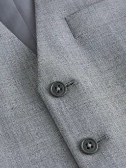 Best Next Regular Fit Wool Blend Motionflex Waistcoat Grey