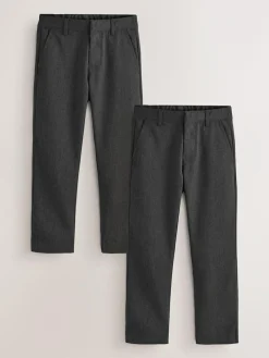 Next Regular Leg School Trousers 2 Pack (3-17yrs)^BOY Tznius Pants