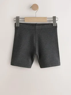 Clearance Next Regular Length 2 Pack Cotton Rich Stretch Cycle Shorts (3-16yrs) Grey