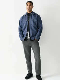 Next Grey Regular Tapered Fit Motionflex Jeans