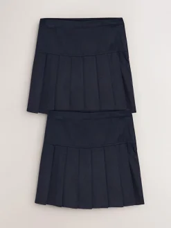 Next Grey Regular Waist 2 Pack Pleated School Skirts (3-16yrs)^ Shorts & Skirts