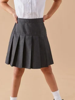 Next Grey Regular Waist 2 Pack Pleated School Skirts (3-16yrs)^ Shorts & Skirts