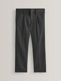 Next Regular Waist School Pleat Front Trousers (3-17yrs) Grey