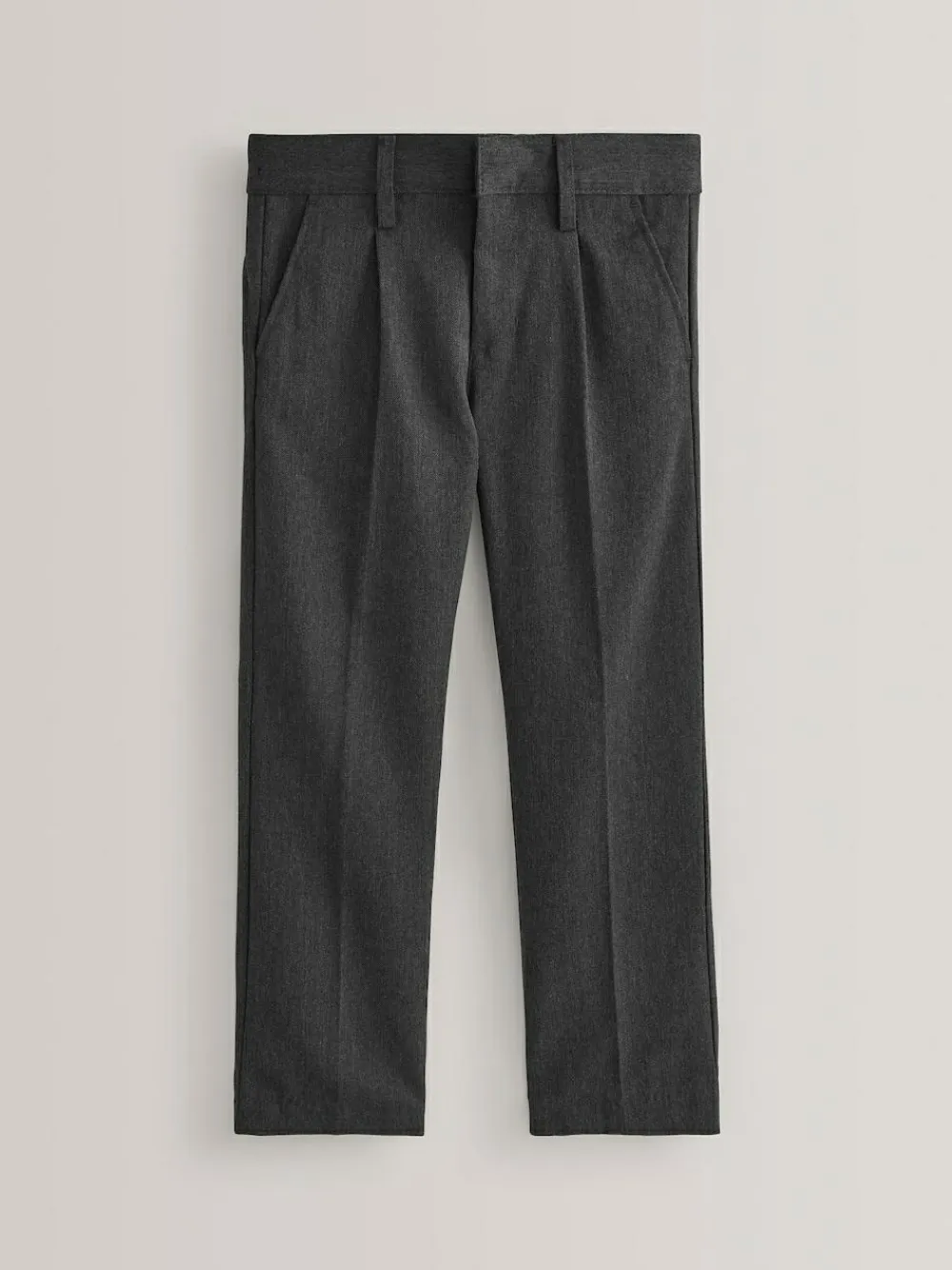 Next Regular Waist School Pleat Front Trousers (3-17yrs) Grey