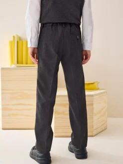 Next Regular Waist School Pleat Front Trousers (3-17yrs) Grey