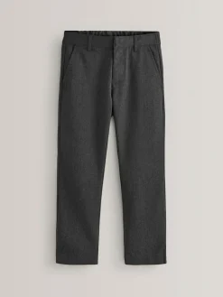 Next Regular Waist Straight Leg School Trousers (3-17yrs) Grey