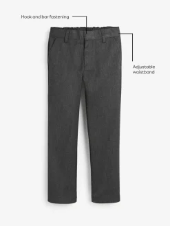 Next Regular Waist Straight Leg School Trousers (3-17yrs) Grey