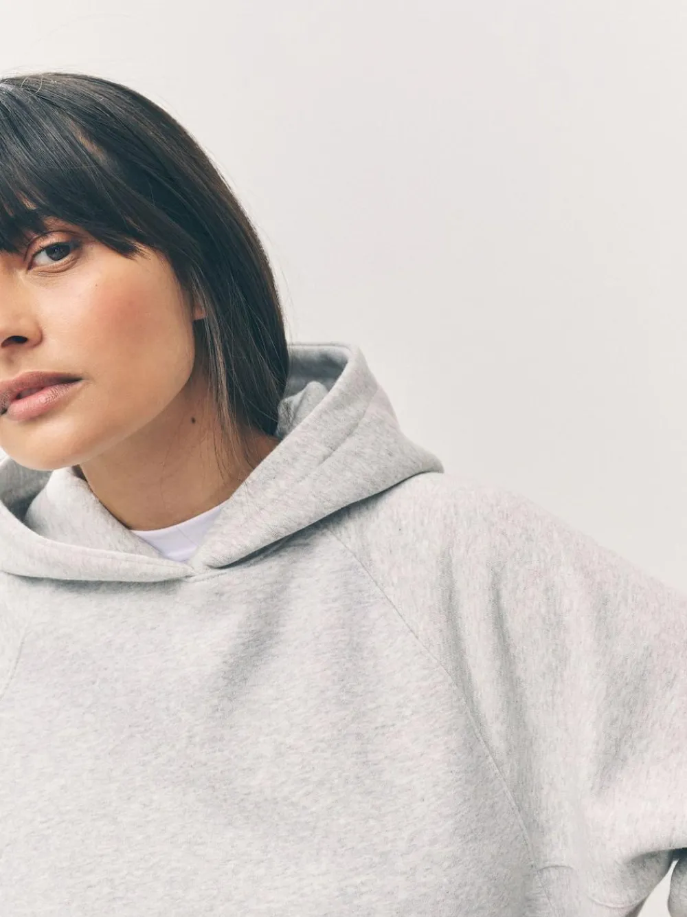 Best Next Relaxed Fit Heavyweight Longline Hoodie Grey