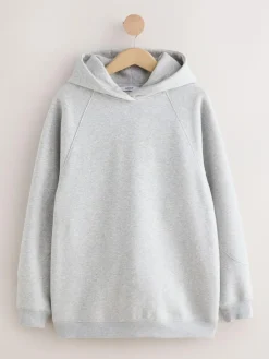 Best Next Relaxed Fit Heavyweight Longline Hoodie Grey