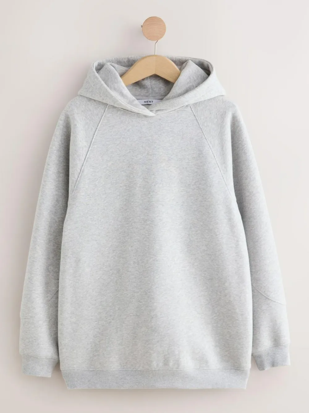 Best Next Relaxed Fit Heavyweight Longline Hoodie Grey