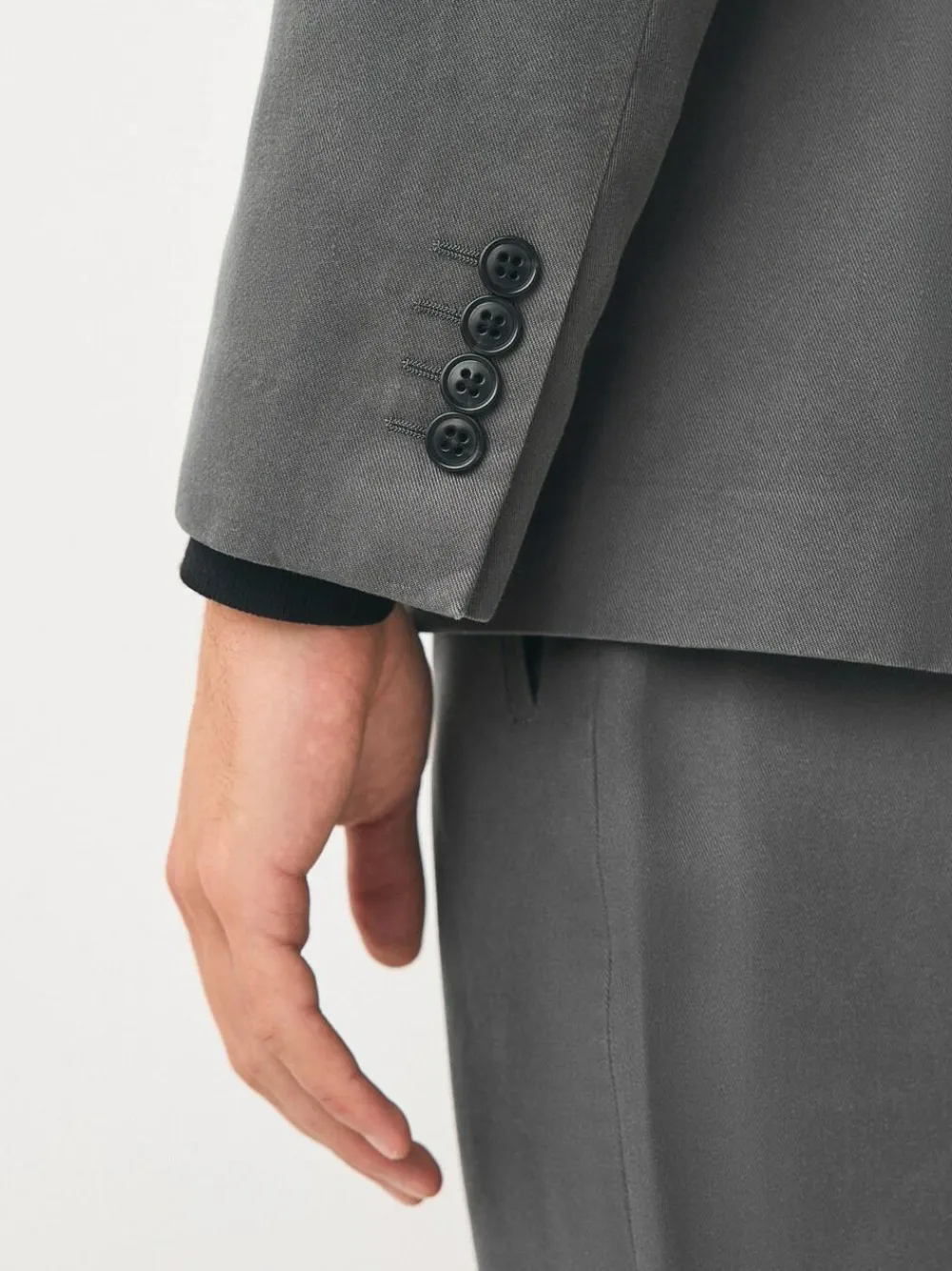 Discount Next Relaxed Fit Lyocell Suit Jacket Grey