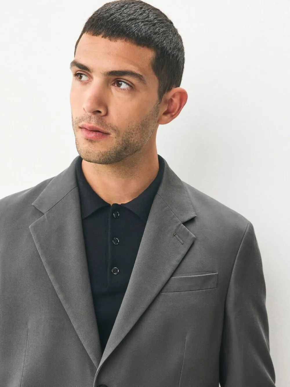 Discount Next Relaxed Fit Lyocell Suit Jacket Grey