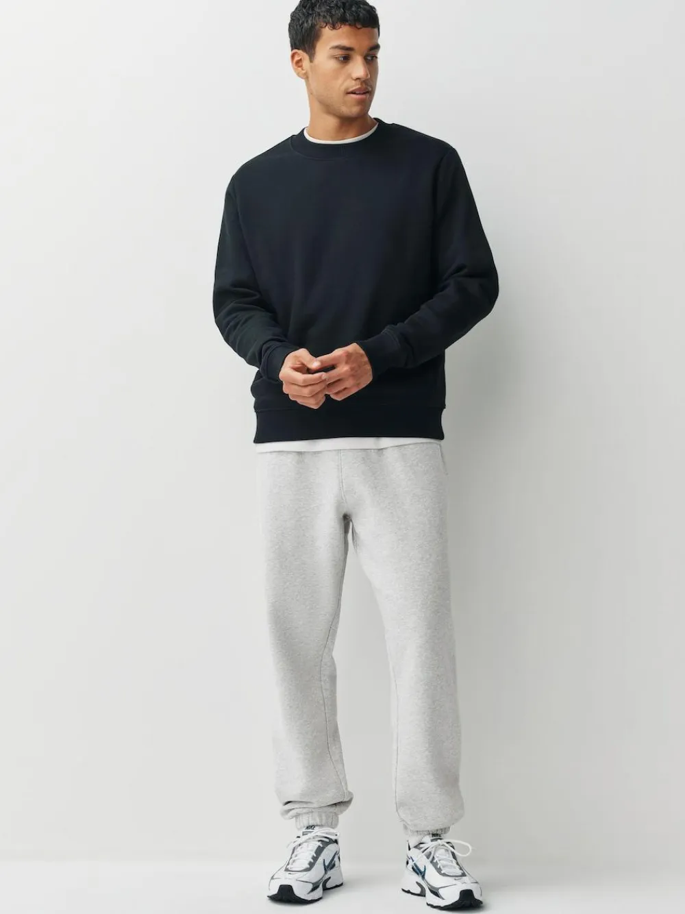 Next Relaxed Fit Slim Fit Brushback Heavyweight Joggers^ Joggers|Joggers