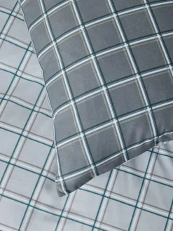 Next Grey Reversible Check Duvet Cover and Pillowcase Set^ Bedsets & Duvet Covers