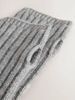 New Next Ribbed Handwarmer Gloves 1 Pack Grey