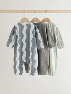 Next Grey Scandi Cactus Baby Rompers 3 Pack^ Rompers & Overalls