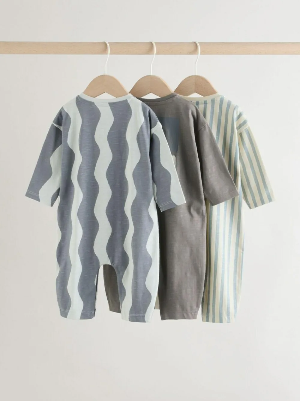 Next Grey Scandi Cactus Baby Rompers 3 Pack^ Rompers & Overalls