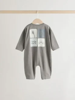 Next Grey Scandi Cactus Baby Rompers 3 Pack^ Rompers & Overalls