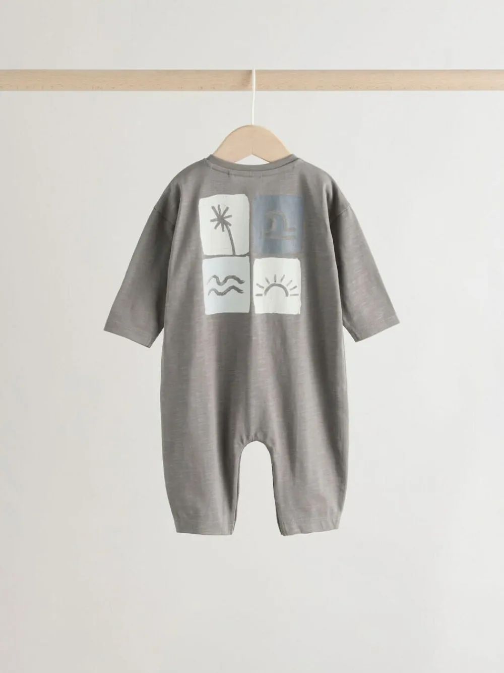 Next Grey Scandi Cactus Baby Rompers 3 Pack^ Rompers & Overalls