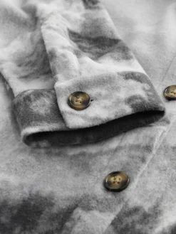 Outlet Next Polar Fleece Shacket Grey Scene