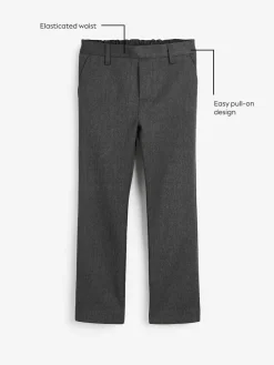 Next School Pull On Waist Straight Trousers (3-17yrs)^BOY Tznius Pants|Pants & Chinos