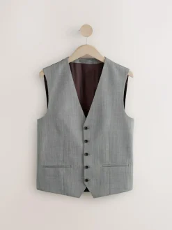 Online Next Grey Signature Nova Fides Wool Waistcoat