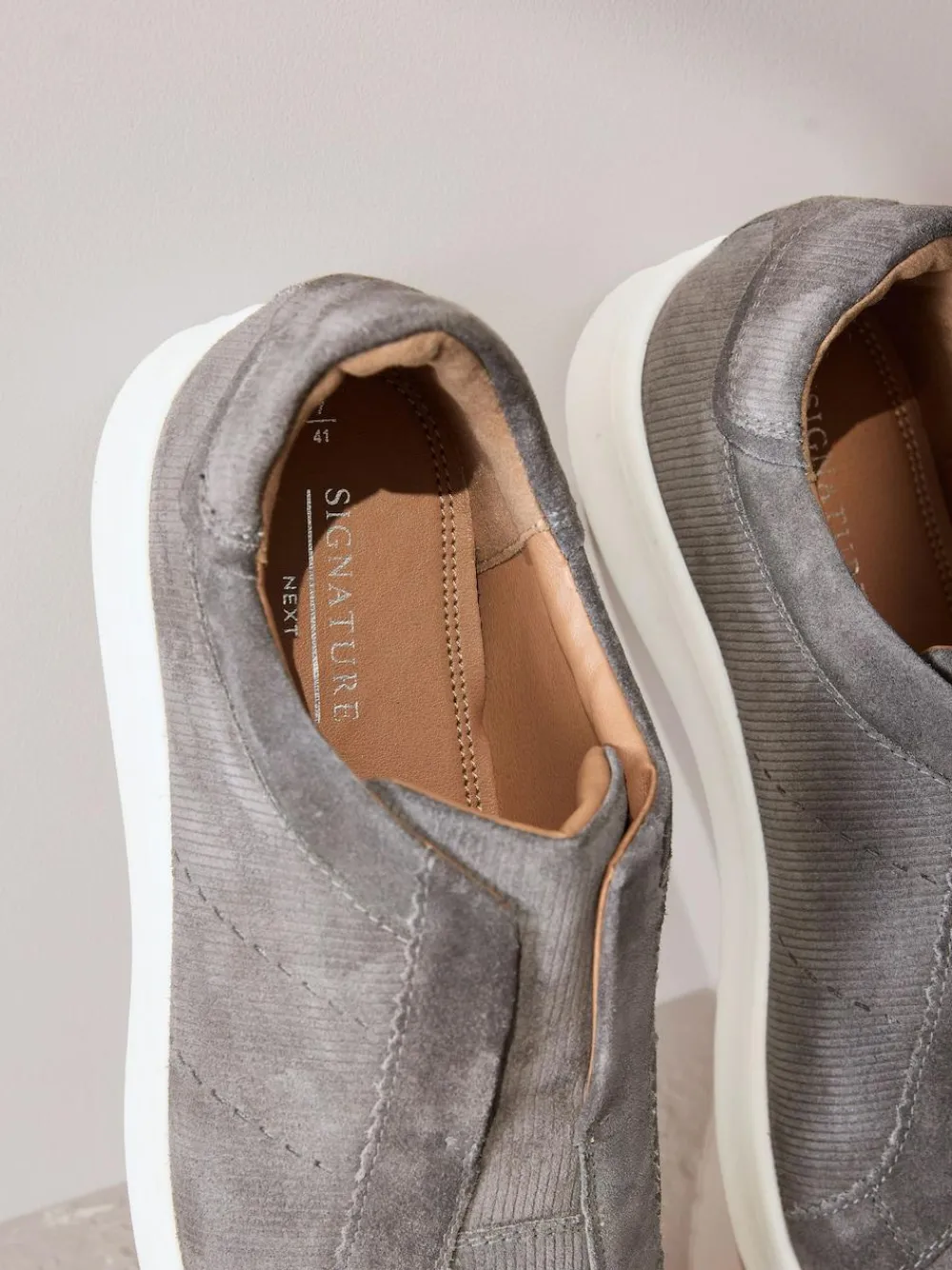 Next Signature Premium Leather Laceless Slip-On Trainers^Women Sneakers